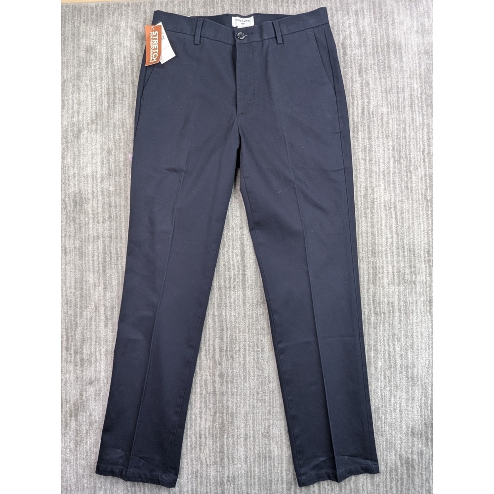 Dockers Signature Khaki Pants Men's 31x32 Slim Fit Navy Blue Stretch NWT
